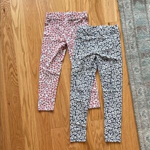 Floral Print Kids Leggings Set - Pink and Blue